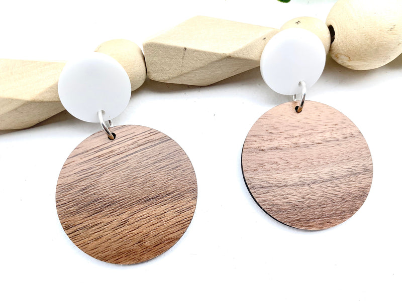 Minimalist Jewelry, Acrylic Earrings, Circle Jewelry, Casual Style, Boho, Teacher Appreciation Gift