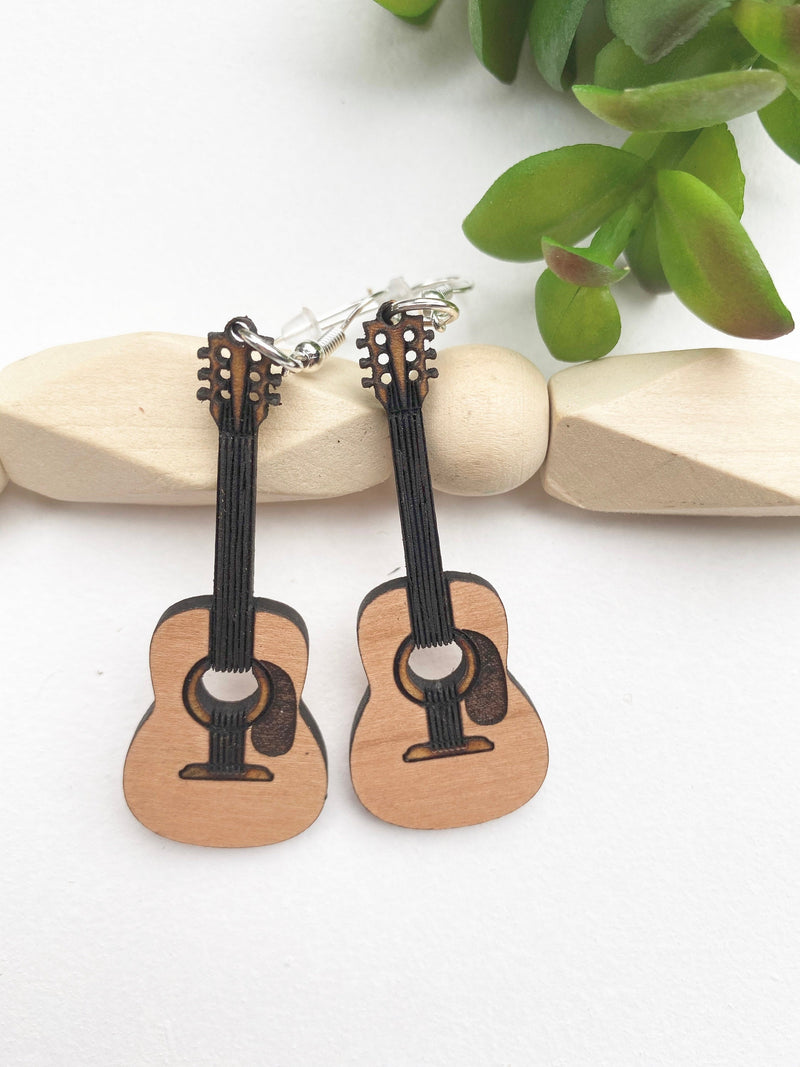 Guitar Earring Lightweight Dangle Earrings Country Music Lover Gift Rock and Roll Fan
