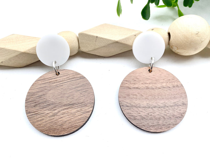 Minimalist Jewelry, Acrylic Earrings, Circle Jewelry, Casual Style, Boho, Teacher Appreciation Gift