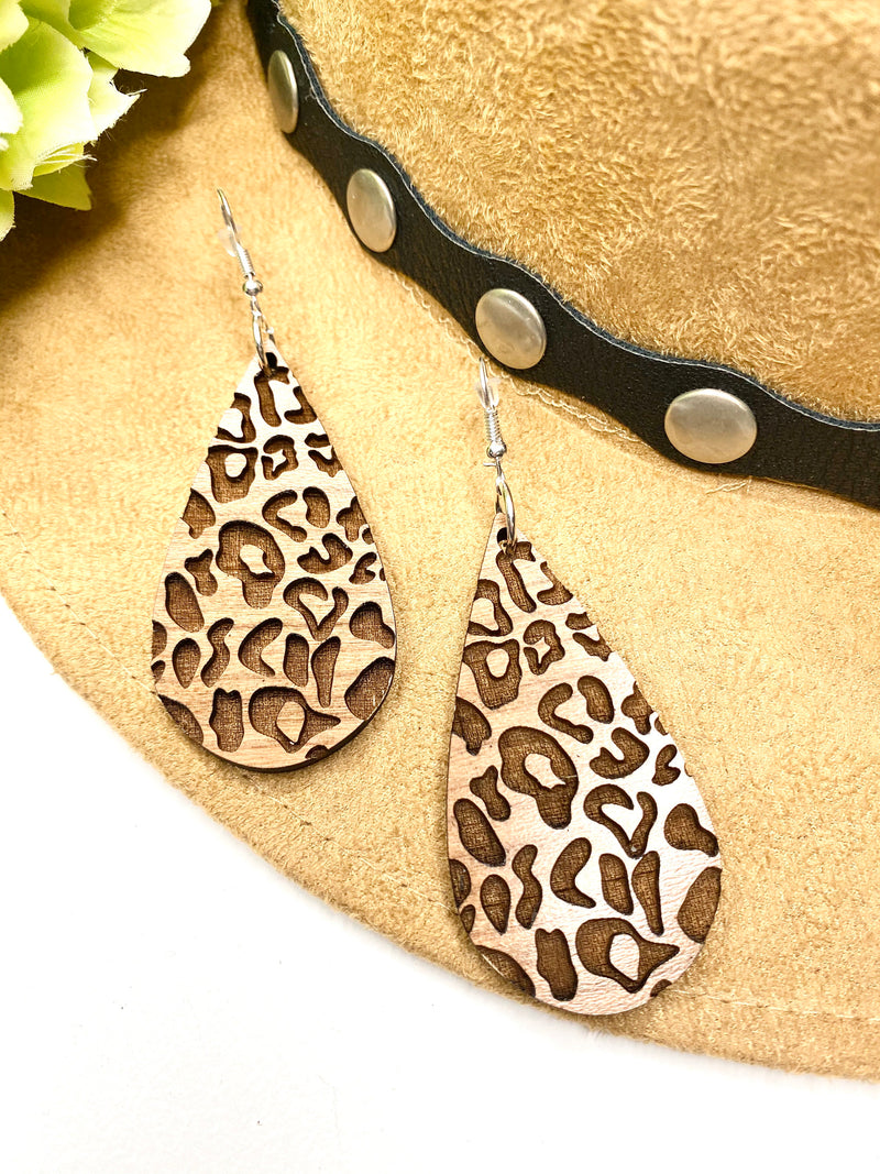Minimalist Jewelry, Leopard Print Earrings, Animal Print Jewelry, Dangle Drop Earring, Casual Style, Boho, Teacher Appreciation Gift