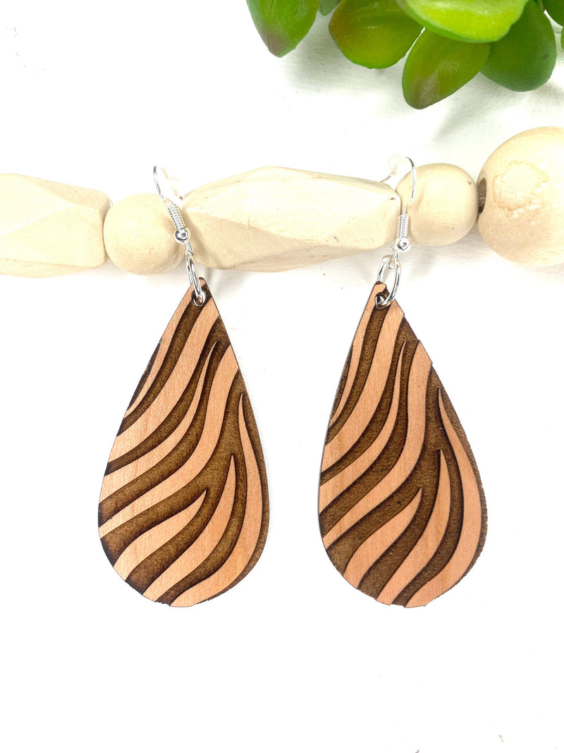 Minimalist Jewelry, Tiger Print Earrings, Animal Print Jewelry, Dangle Drop Earring, Casual Style, Boho, Teacher Appreciation Gift