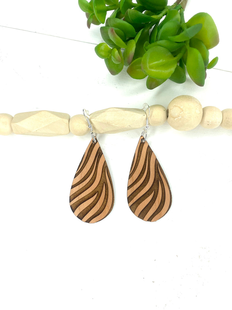 Minimalist Jewelry, Tiger Print Earrings, Animal Print Jewelry, Dangle Drop Earring, Casual Style, Boho, Teacher Appreciation Gift