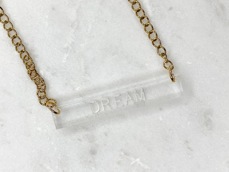 Word of the Year Necklace, Custom Bar Necklace, Layering Bar Necklace, Brave Joy Hope Shalom Believe Fierce Be Kind Dream